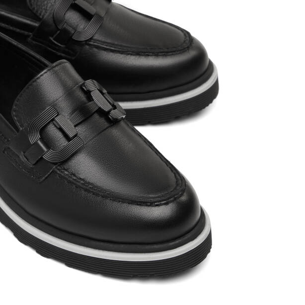 Siyah Hakiki Deri Kadın Loafer - K26I1AY68424-A23 - 3