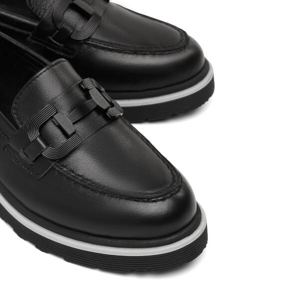 Siyah Hakiki Deri Kadın Loafer - K26I1AY68424-A23 - 3