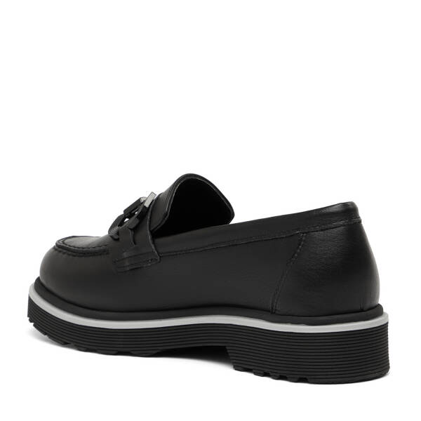 Siyah Hakiki Deri Kadın Loafer - K26I1AY68424-A23 - 4