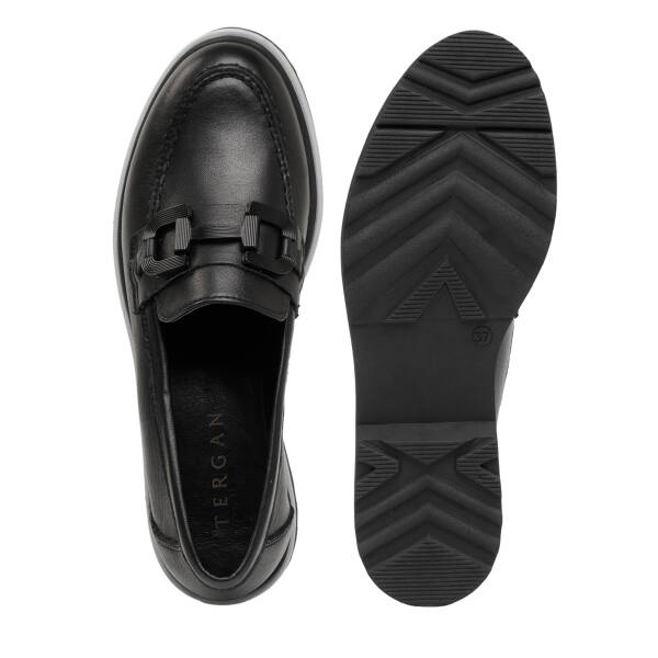 Siyah Hakiki Deri Kadın Loafer - K26I1AY68424-A23 - 6