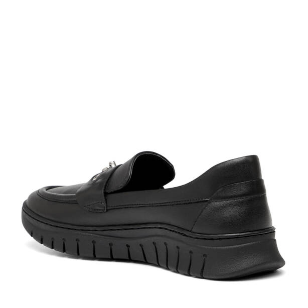 Siyah Hakiki Deri Kadın Loafer - K26I1AY68439-A23 - 4
