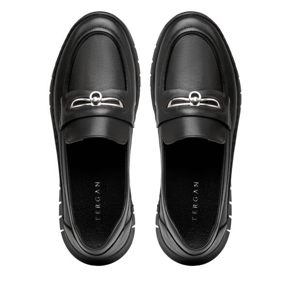 Siyah Hakiki Deri Kadın Loafer - K26I1AY68439-A23 - 5