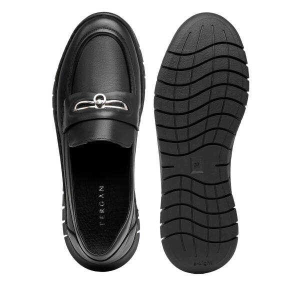 Siyah Hakiki Deri Kadın Loafer - K26I1AY68439-A23 - 6