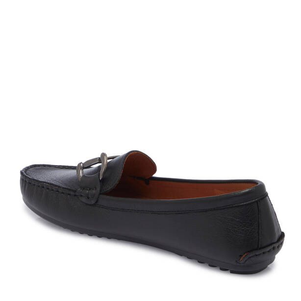 Siyah Hakiki Deri Kadın Loafer - K26I1AY68456-A23 - 2