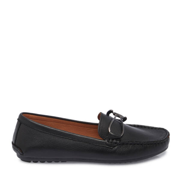 Siyah Hakiki Deri Kadın Loafer - K26I1AY68456-A23 - 3
