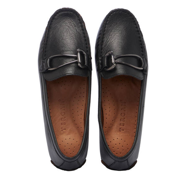 Siyah Hakiki Deri Kadın Loafer - K26I1AY68456-A23 - 5