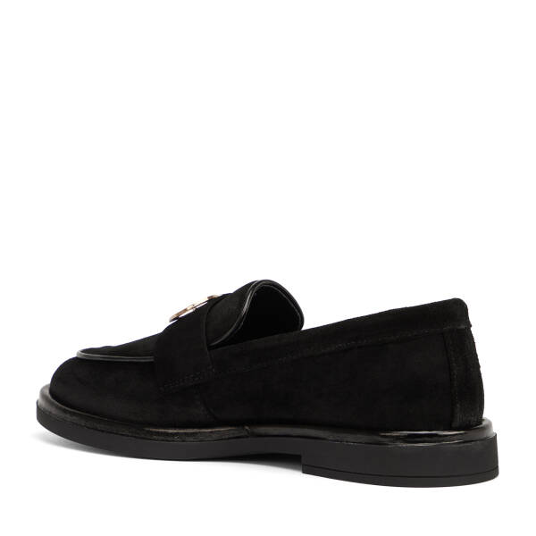 Siyah Hakiki Deri Kadın Loafer - K26I1AY68465-A01 - 4