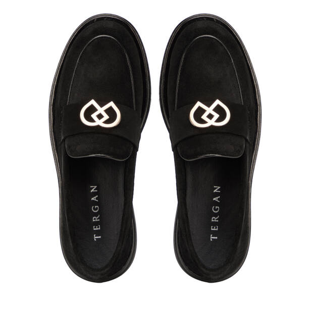 Siyah Hakiki Deri Kadın Loafer - K26I1AY68465-A01 - 5