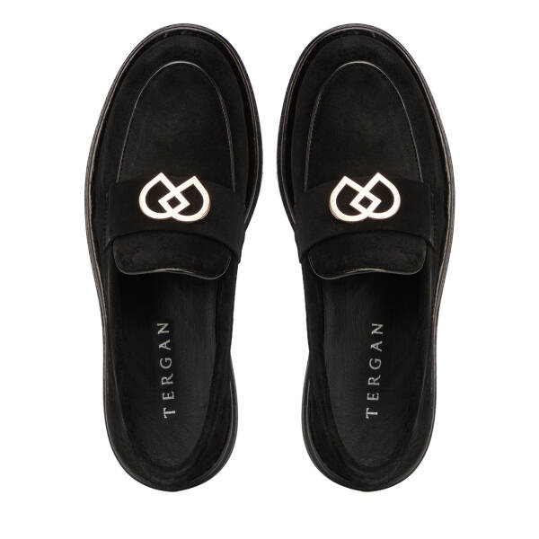 Siyah Hakiki Deri Kadın Loafer - K26I1AY68465-A01 - 5