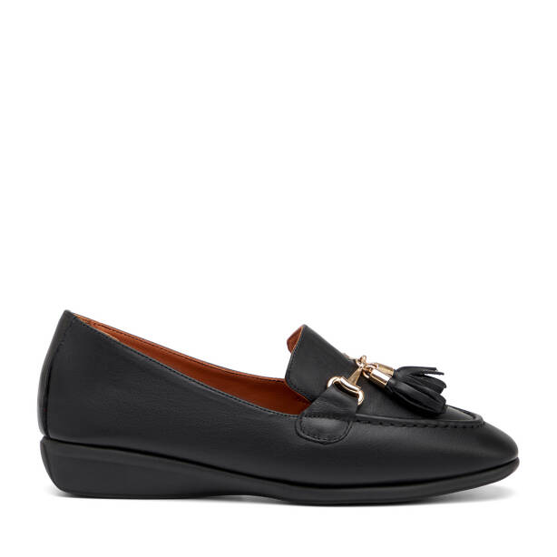 Siyah Hakiki Deri Kadın Loafer - K26I1AY68470-A23 - 1