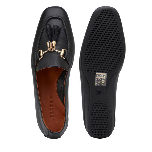 Siyah Hakiki Deri Kadın Loafer - K26I1AY68470-A23 - 6