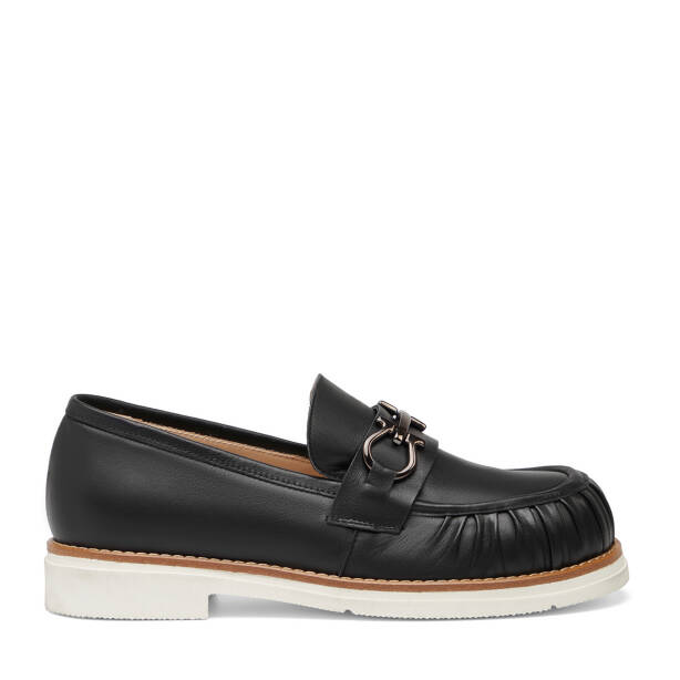 Siyah Hakiki Deri Kadın Loafer - K26I1AY68570-A23 