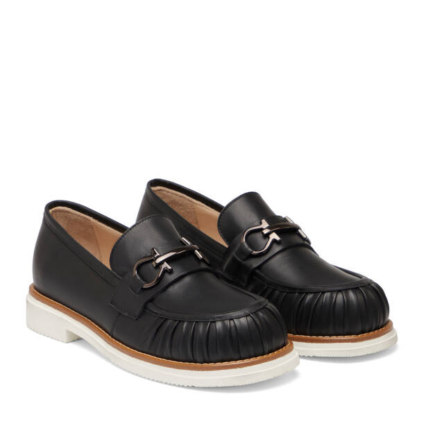 Siyah Hakiki Deri Kadın Loafer - K26I1AY68570-A23 - 2
