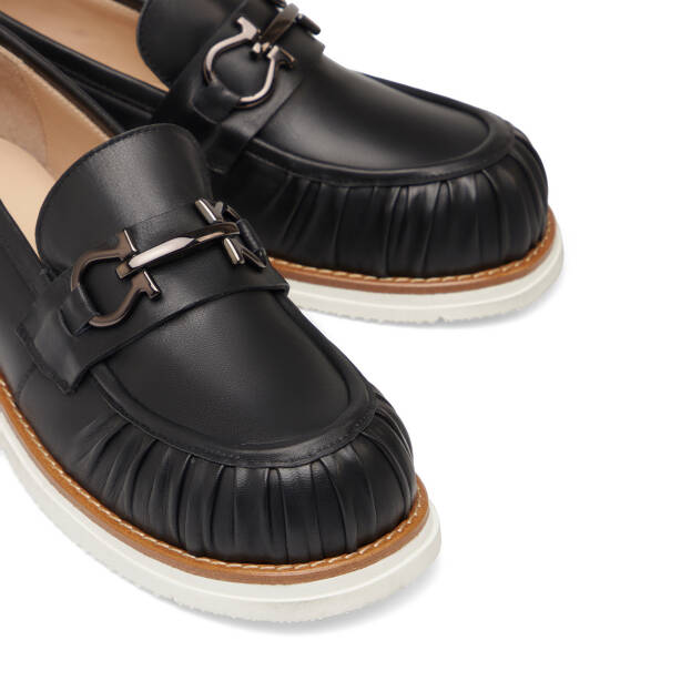 Siyah Hakiki Deri Kadın Loafer - K26I1AY68570-A23 - 3