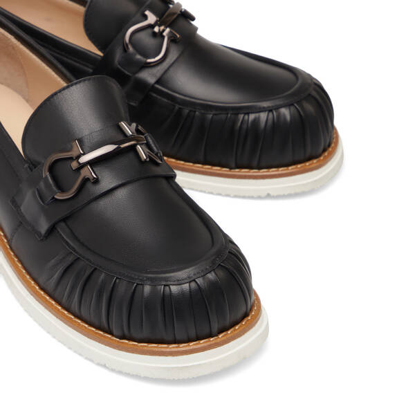 Siyah Hakiki Deri Kadın Loafer - K26I1AY68570-A23 - 3