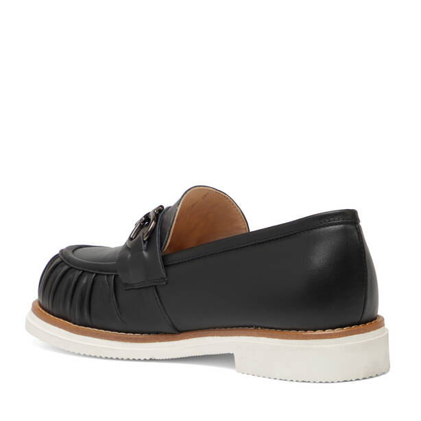 Siyah Hakiki Deri Kadın Loafer - K26I1AY68570-A23 - 4