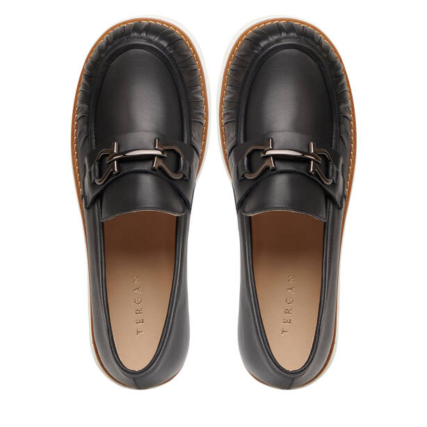 Siyah Hakiki Deri Kadın Loafer - K26I1AY68570-A23 - 5