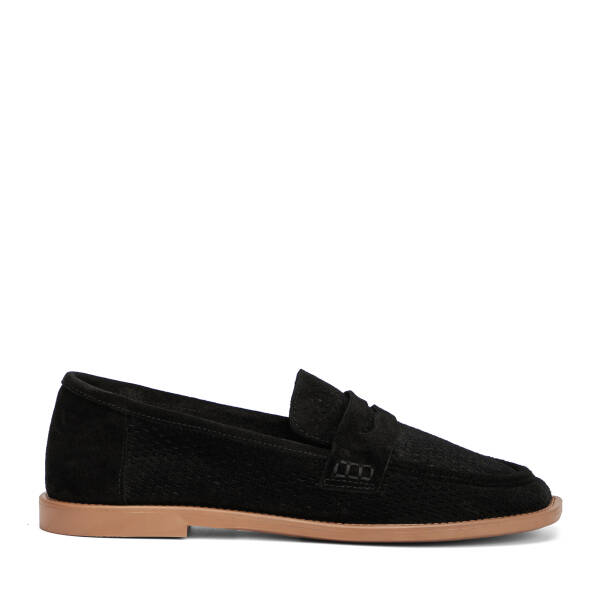 Siyah Hakiki Deri Kadın Loafer - K26I1AY68666-A01 - 1