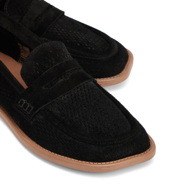 Siyah Hakiki Deri Kadın Loafer - K26I1AY68666-A01 - 3