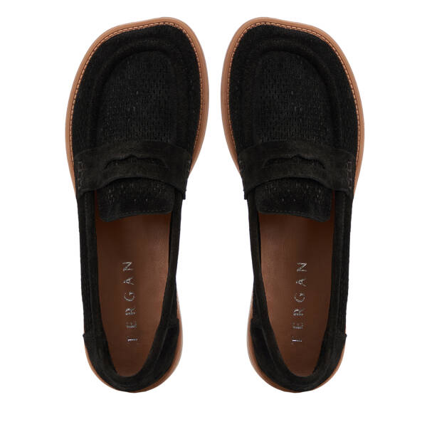 Siyah Hakiki Deri Kadın Loafer - K26I1AY68666-A01 - 5