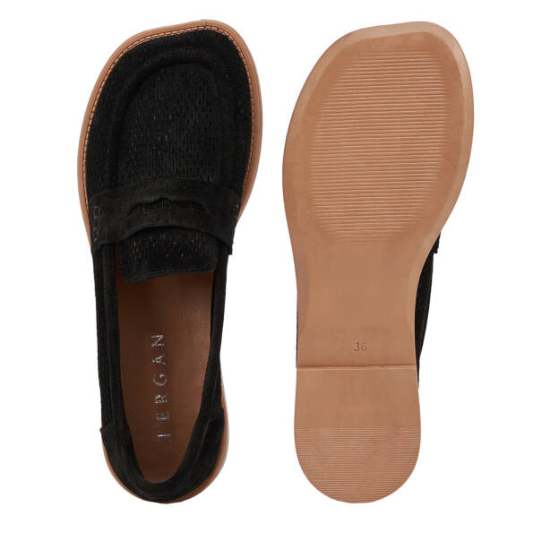 Siyah Hakiki Deri Kadın Loafer - K26I1AY68666-A01 - 6