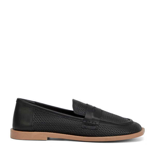 Siyah Hakiki Deri Kadın Loafer - K26I1AY68666-A23 - 1