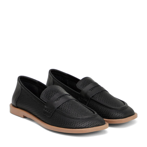 Siyah Hakiki Deri Kadın Loafer - K26I1AY68666-A23 - 2