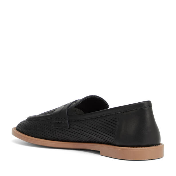 Siyah Hakiki Deri Kadın Loafer - K26I1AY68666-A23 - 4