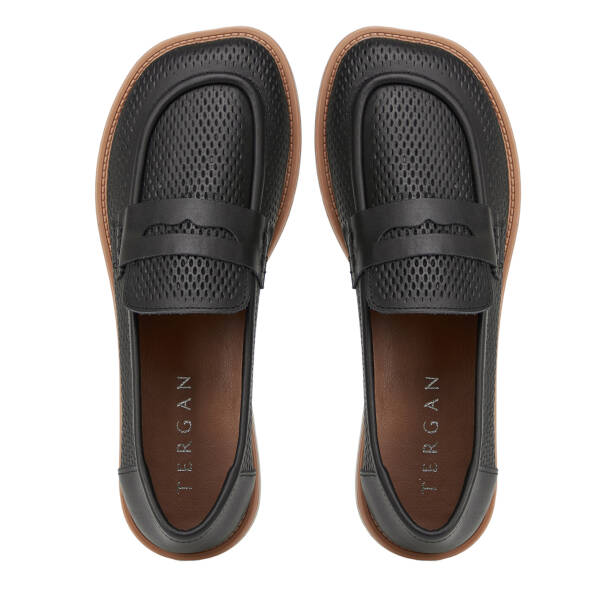 Siyah Hakiki Deri Kadın Loafer - K26I1AY68666-A23 - 5