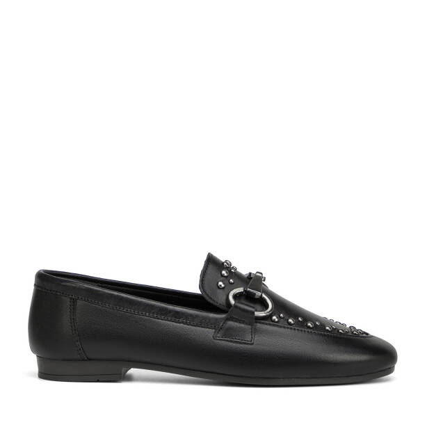 Siyah Hakiki Deri Kadın Loafer - K26I1AY68692-A23 