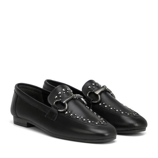 Siyah Hakiki Deri Kadın Loafer - K26I1AY68692-A23 - 2