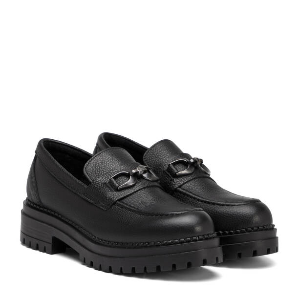 Siyah Hakiki Deri Kadın Loafer - K26S1AY68973-A23 - 2