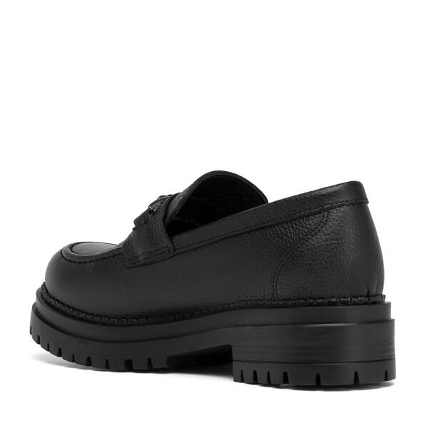 Siyah Hakiki Deri Kadın Loafer - K26S1AY68973-A23 - 4