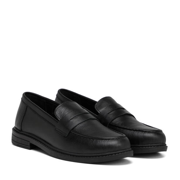 Siyah Hakiki Deri Kadın Loafer - K26S1AY68979-A23 - 2