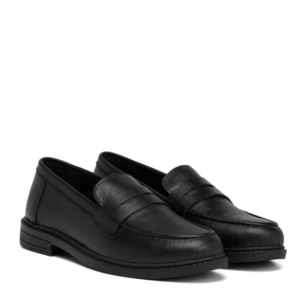 Siyah Hakiki Deri Kadın Loafer - K26S1AY68979-A23 - 2