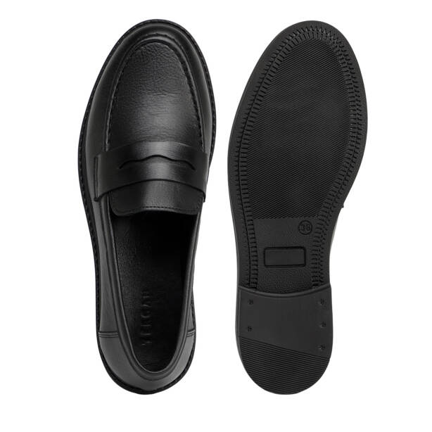 Siyah Hakiki Deri Kadın Loafer - K26S1AY68979-A23 - 5
