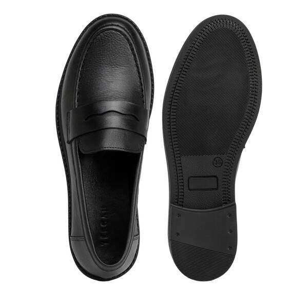Siyah Hakiki Deri Kadın Loafer - K26S1AY68979-A23 - 5