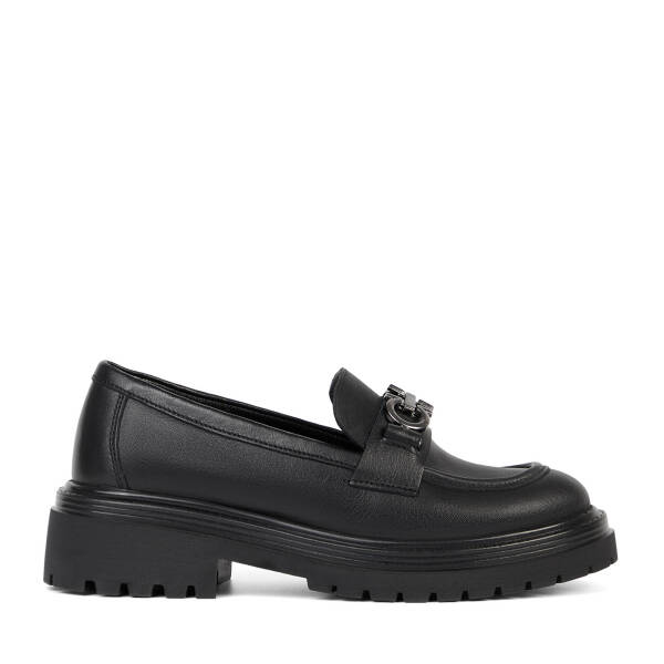 Siyah Hakiki Deri Kadın Loafer - K26S1AY68992-A23 - 1