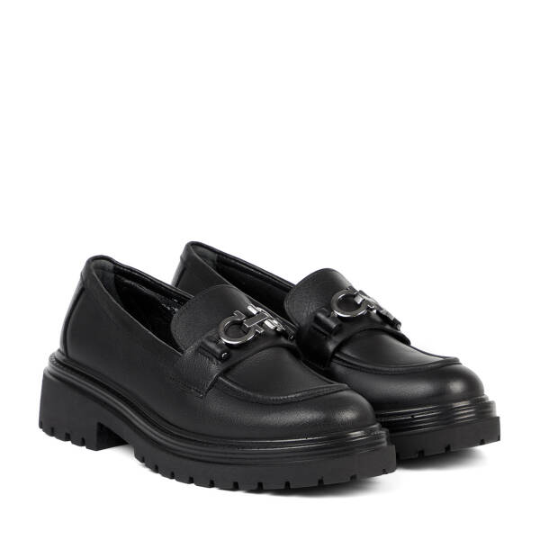 Siyah Hakiki Deri Kadın Loafer - K26S1AY68992-A23 - 2