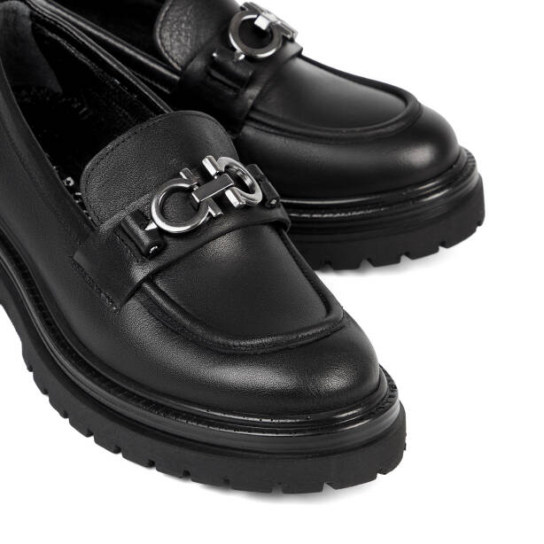 Siyah Hakiki Deri Kadın Loafer - K26S1AY68992-A23 - 3