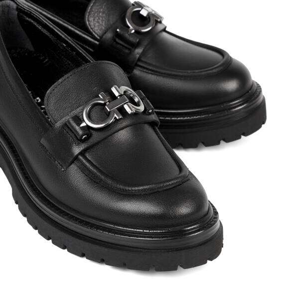 Siyah Hakiki Deri Kadın Loafer - K26S1AY68992-A23 - 3