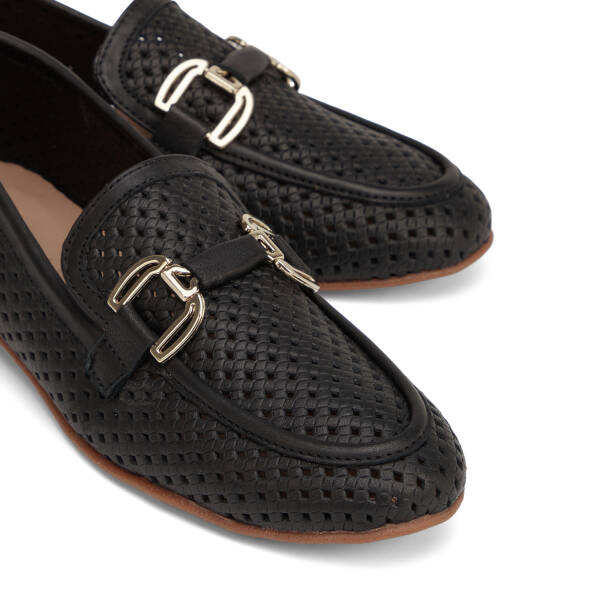 Siyah Hakiki Deri Kadın Loafer - K26Y1AY68631-A23 - 3