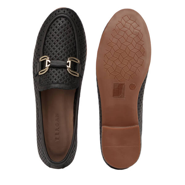 Siyah Hakiki Deri Kadın Loafer - K26Y1AY68631-A23 - 6