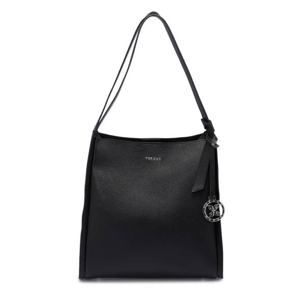 Siyah Hakiki Deri Kadın Omuz Çantası - S25K1BC80458-U9G - 1