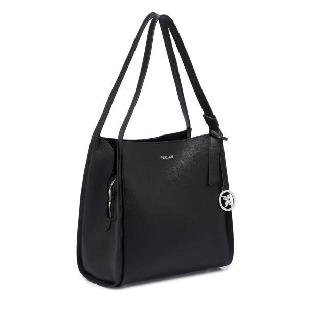 Siyah Hakiki Deri Kadın Omuz Çantası - S25K1BC80458-U9G - 2