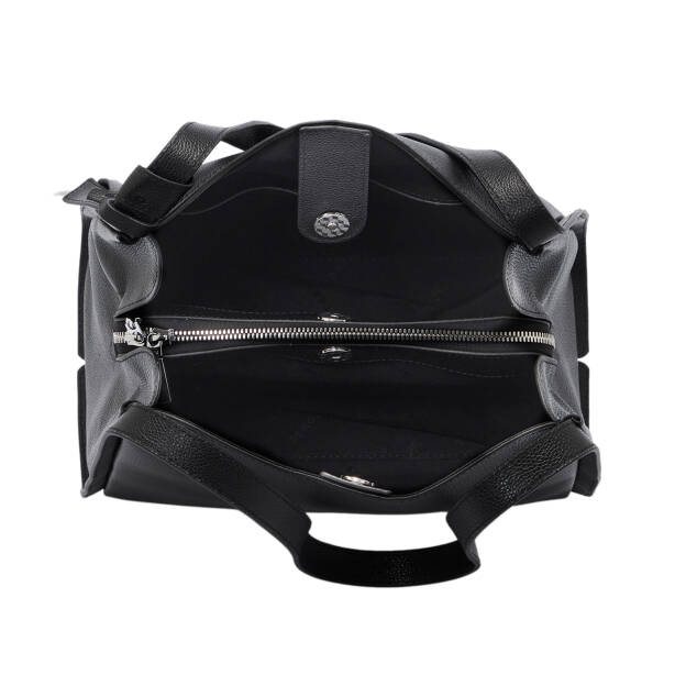 Siyah Hakiki Deri Kadın Omuz Çantası - S25K1BC80458-U9G - 4