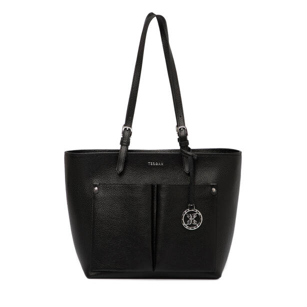 Siyah Hakiki Deri Kadın Omuz Çantası - S25K1BC80529-A41 