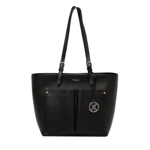 Siyah Hakiki Deri Kadın Omuz Çantası - S25K1BC80529-A41 - 1