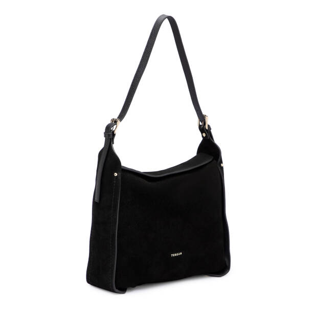 Siyah Hakiki Deri Kadın Omuz Çantası - S25K1BC80530-H30 - 2