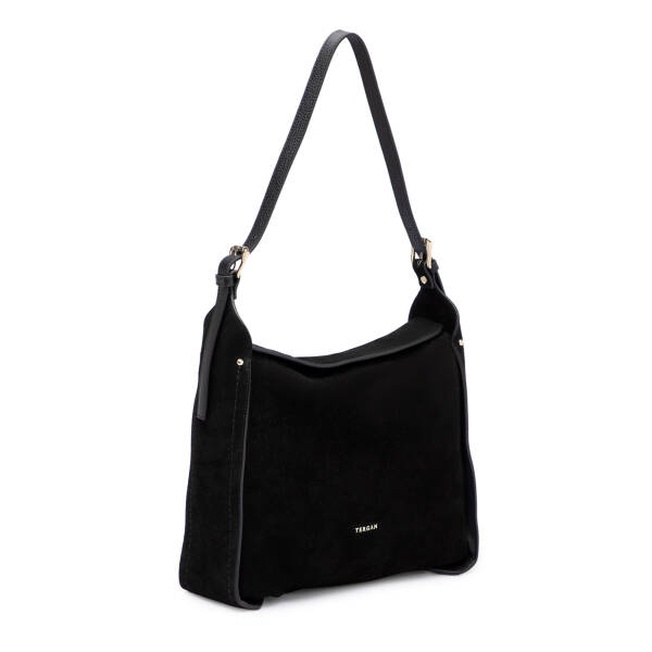 Siyah Hakiki Deri Kadın Omuz Çantası - S25K1BC80530-H30 - 2